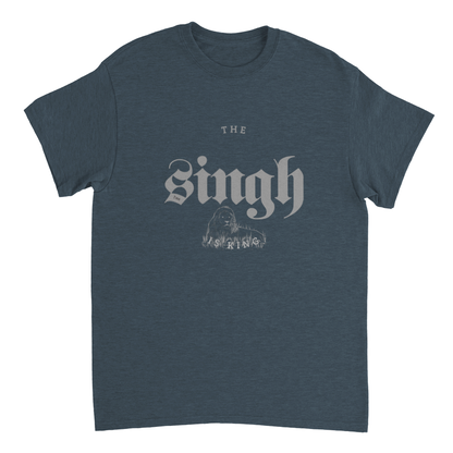 Singh is King Desi Punjabi Heavyweight Mens Crewneck T-shirt