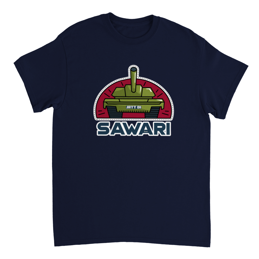 Jatt Di Sawari Heavyweight Mens Crewneck T-shirt