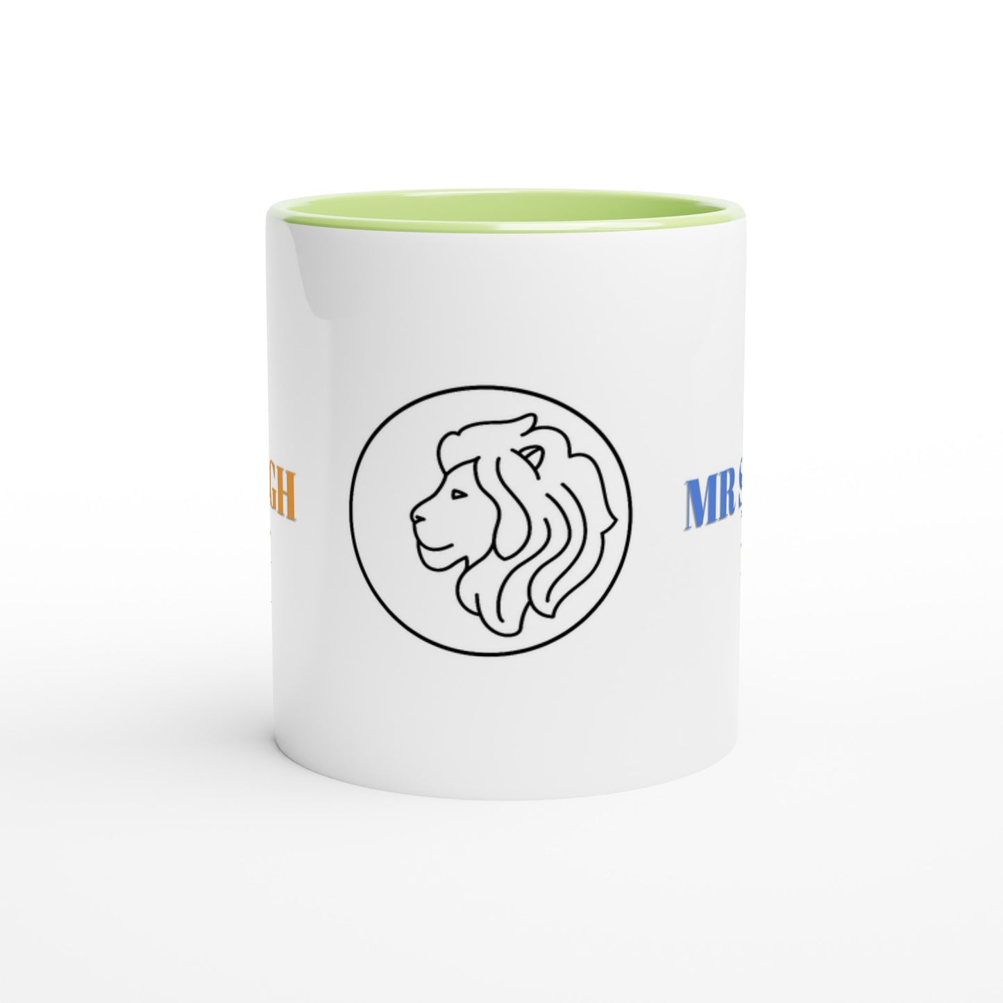 Lion the Singh 11oz Ceramic Mug with Your LAST NAME