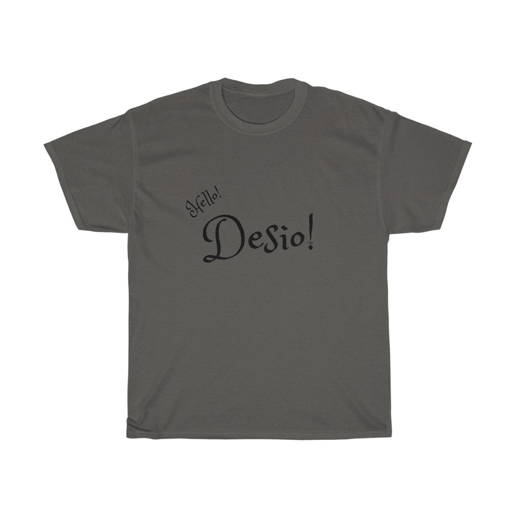 Hello Desio Mens Heavy Cotton Tee