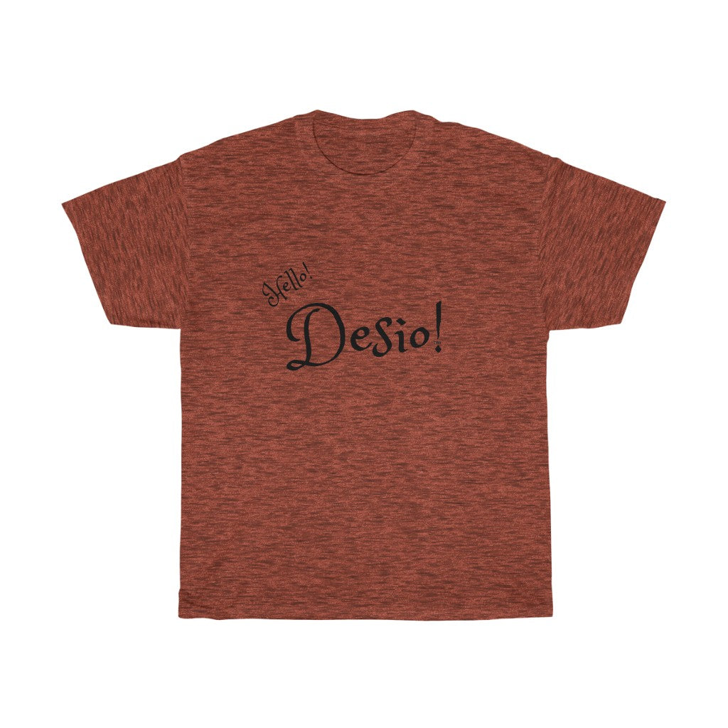 Hello Desio Mens Heavy Cotton Tee