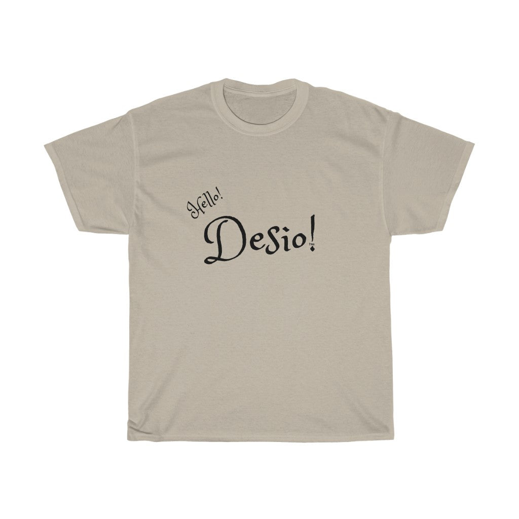 Hello Desio Mens Heavy Cotton Tee