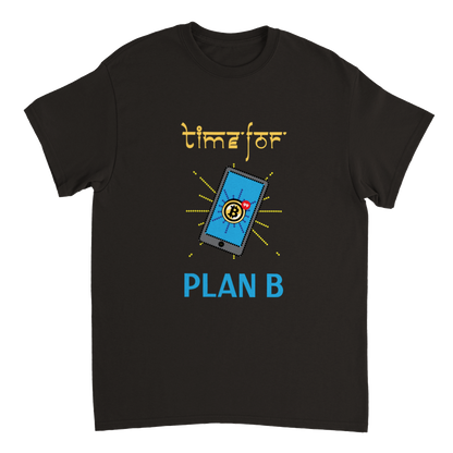 Bitcoin time for plan B Heavyweight Unisex Crewneck T-shirt
