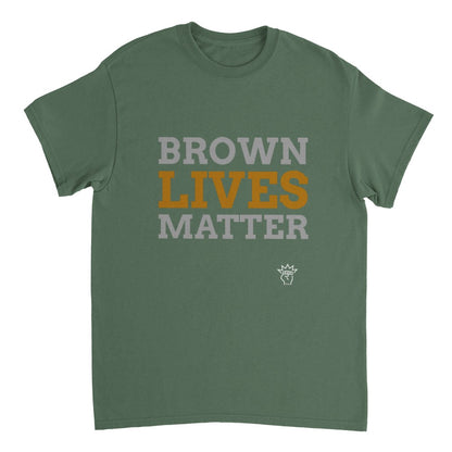 Brown Live Matter Heavyweight Unisex Crewneck T-shirt