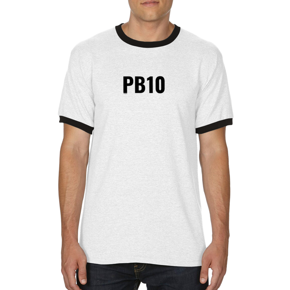 PB 10 Number plate Men's Ringer T-shirt