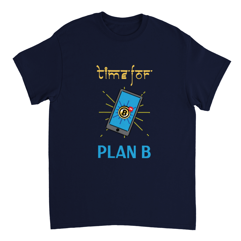 Bitcoin time for plan B Heavyweight Unisex Crewneck T-shirt