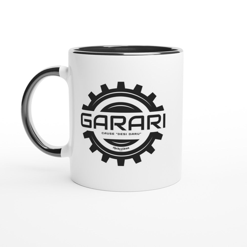 Garari White 11oz Ceramic Mug with Color Inside