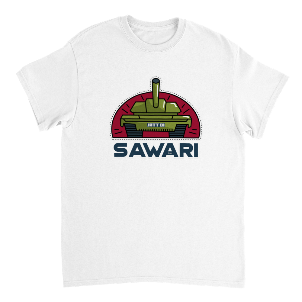 Jatt Di Sawari Heavyweight Mens Crewneck T-shirt