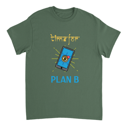 Bitcoin time for plan B Heavyweight Unisex Crewneck T-shirt