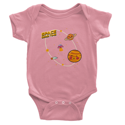 Space Gedi Time Classic Baby Short Sleeve Onesies 6 months to 12 months
