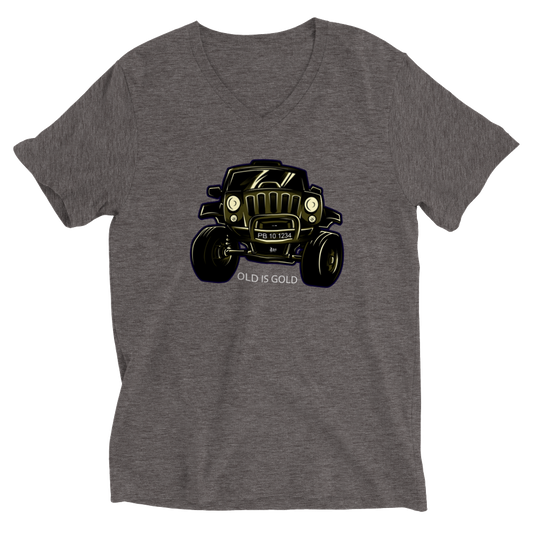 Jeep Old is Gold Premium Mens V-Neck T-shirt