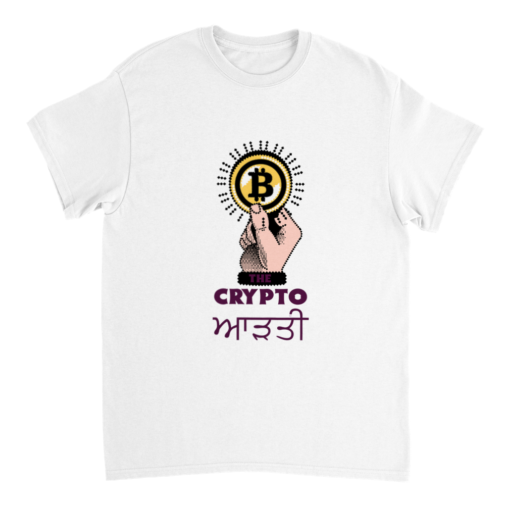Bitcoin Aartiye Desi Punjabi Heavyweight Men's Crewneck T-shirt