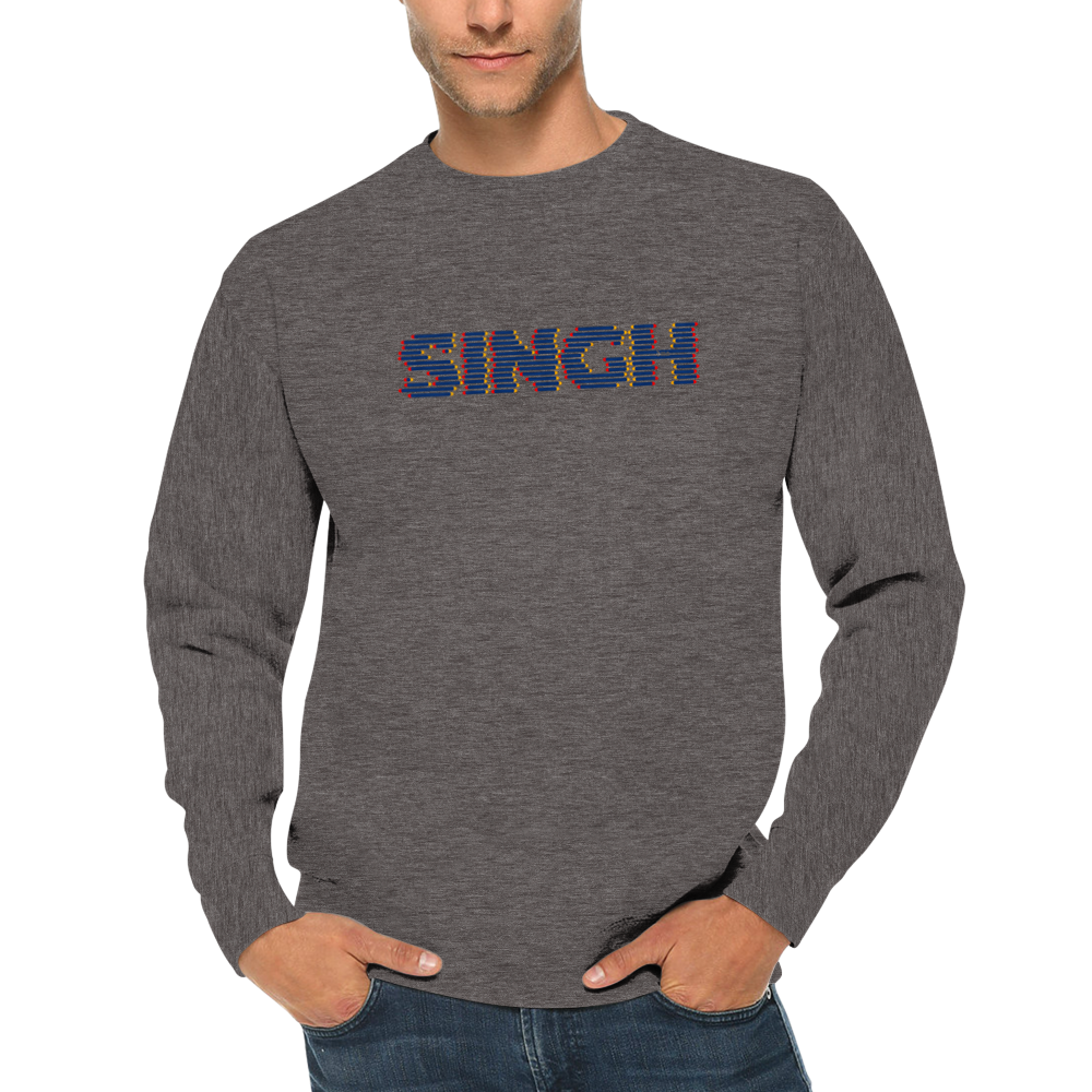 Singh minimal Design Desi Punjabi Premium Mens Crewneck Sweatshirt
