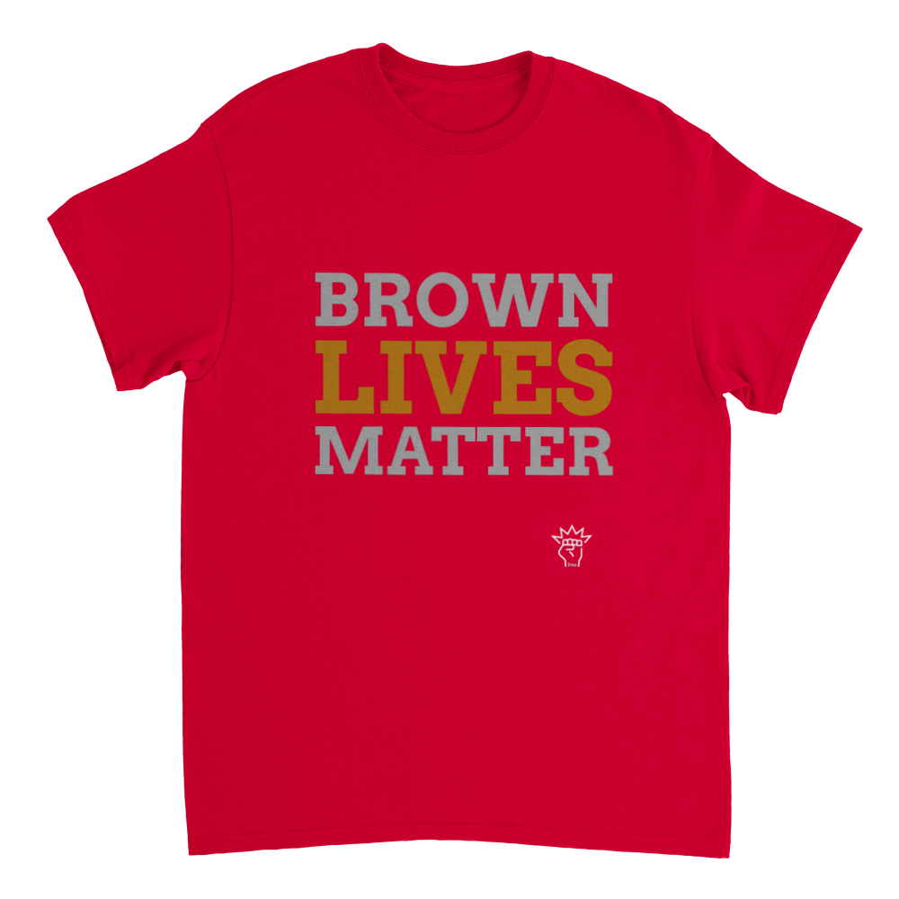 Brown Live Matter Heavyweight Unisex Crewneck T-shirt