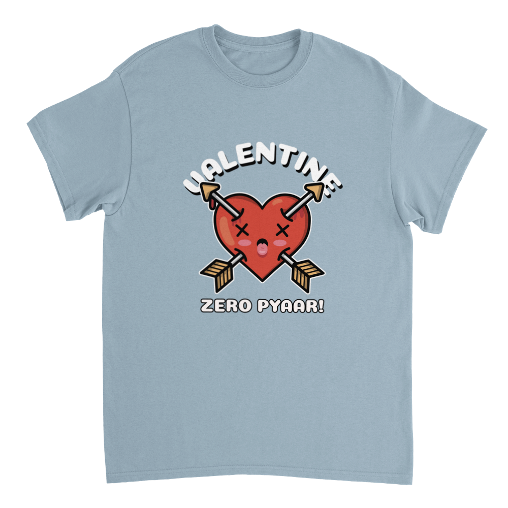Zero Pyaar on This Valentines  Desi Heavyweight Unisex Crewneck T-shirt