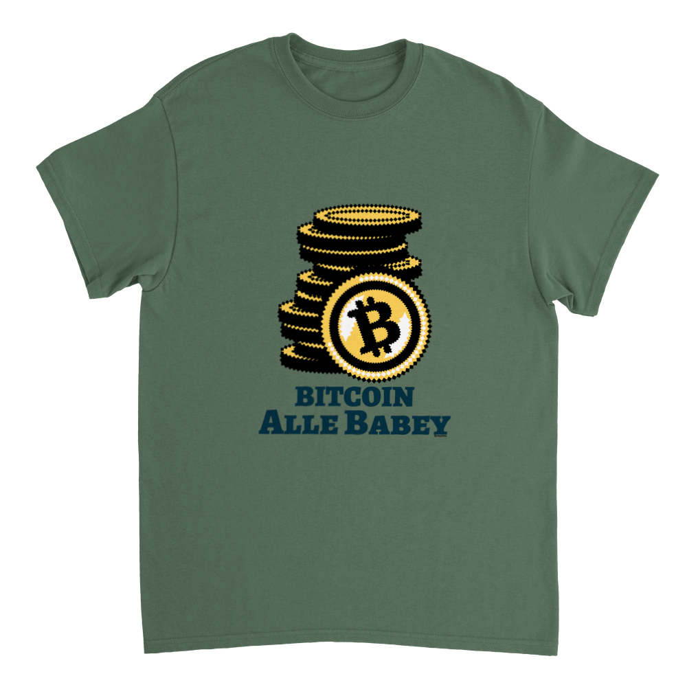 Bitcoin wale Babey Heavyweight Unisex Crewneck T-shirt