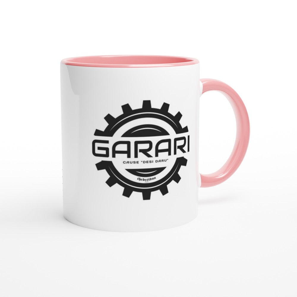 Garari White 11oz Ceramic Mug with Color Inside