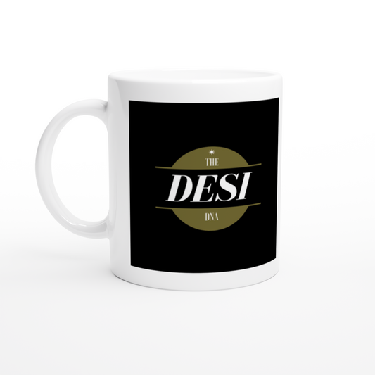 The Desi DNA White Ceramic Mug