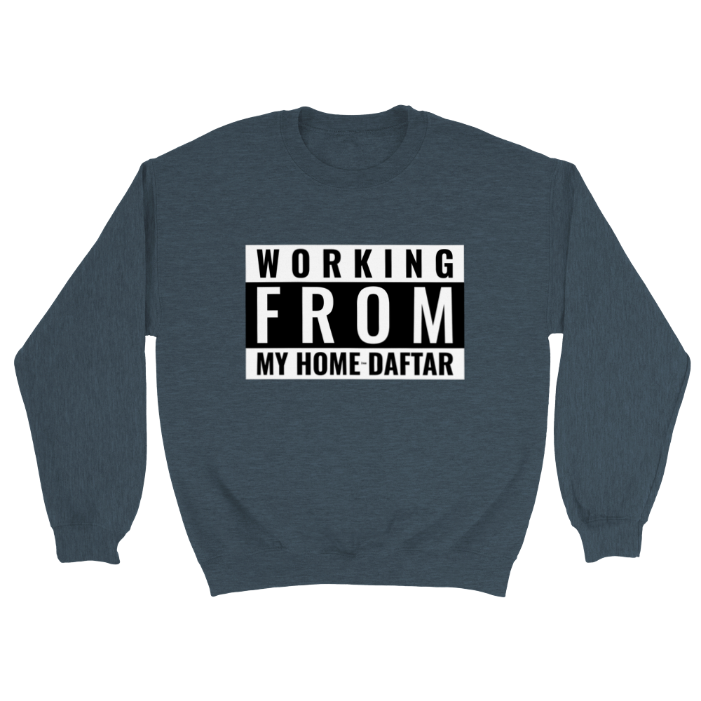 Streight from home office -Daftar- Unisex Crewneck Sweatshirt