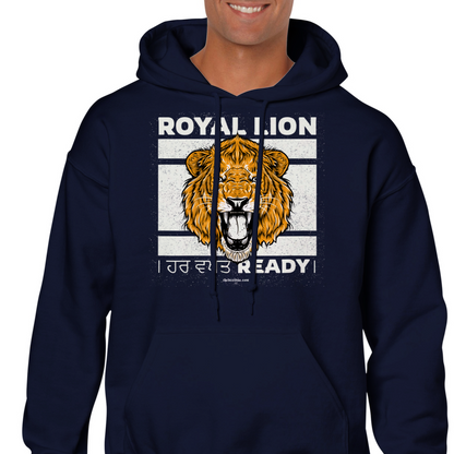 Royal Lion always ready Mens Pullover Hoodie