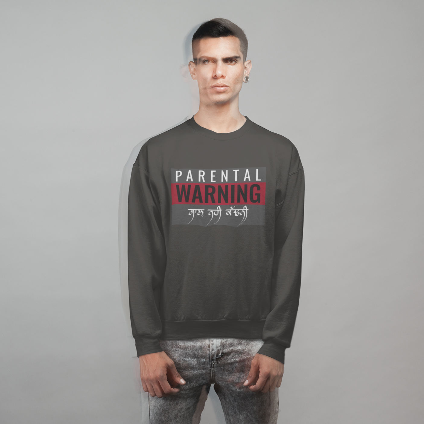 parental warning desi sweatshirt the desi dna gaal in kadni